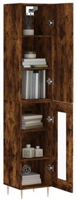 vidaXL Ντουλάπι Καπνιστή δρυς 34,5x34x180 εκ. από Επεξεργασμένο Ξύλο
