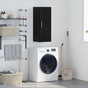 vidaXL Επιτοίχιο ντουλάπι Μαύρη Οξυά 34,5 x 34 x 90 εκ.