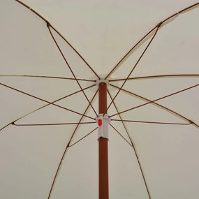 vidaXL Ομπρέλα Χρώμα Άμμου 240 εκ. με Ατσάλινο Ιστό