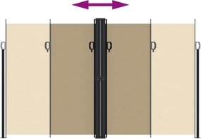 vidaXL Σκίαστρο Πλαϊνό Συρόμενο Μπεζ 200 x 600 εκ.