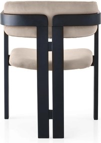 Καρέκλα Μαύρο / Μπεζ CO 58x49x76