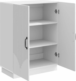 vidaXL Πλαϊνό γραφείο Γυαλιστερό Λευκό 66 x 34,5 x 87 εκ.