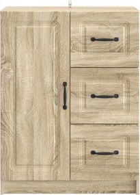 vidaXL Πλαϊνό γραφείο με συρτάρι Sonoma Δρυς 66 x 34,5 x 87 εκ.
