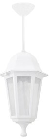 GloboStar® VITRO 203-0199 Vintage Κρεμαστό Φωτιστικό Φαναράκι Μονόφωτο 1 x E27 IP44 Λευκό Πλαστικό Σώμα - Μ16 x Π16 x Υ48cm