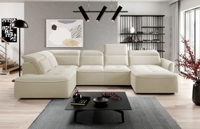 Γωνιακός καναπές Morello XL-Ekrou-Αριστερή