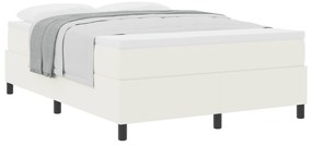 vidaXL Κρεβάτι με Στρώμα, Κρεμ, 160 x 200 εκ, Υφασμάτινο Βελουτέ