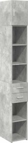 vidaXL Ντουλάπι Αποθήκευσης Στενό Γκρι 30x42,5x225 εκ. Επεξεργ. Ξύλο