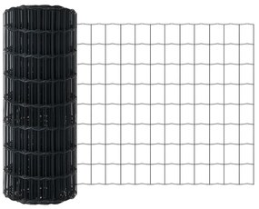 vidaXL Ευρωπαϊκή Περίφραξη με 13 αγκύλες 0.4x50 μ Γαλβανισμένος χάλυβας Γκρι