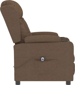 vidaXL Πολυθρόνα Ανακλινόμενη Ηλεκτρική Καφέ Υφασμάτινη