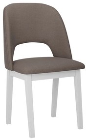 Καρέκλα Victorville 333, Άσπρο, Ανοιχτό καφέ, 82x45x45cm, 6 kg, Ταπισερί, Ξύλινα, Ξύλο: Οξιά | Epipla1.gr