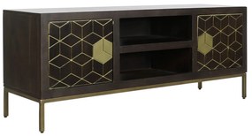 Τηλεόραση DKD Home Decor 140 x 40 x 55 cm Μαύρο Μέταλλο ξύλο ακακίας
