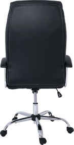 BF5700 Πολυθρόνα Διευθυντή Μέταλλο Χρώμιο, Pu Μαύρο   1τμχ