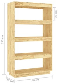 ΒΙΒΛΙΟΘΗΚΗ/ΔΙΑΧΩΡΙΣΤΙΚΟ ΧΩΡΟΥ 80X35X135 ΕΚ. ΜΑΣΙΦ ΞΥΛΟ ΠΕΥΚΟΥ 810889