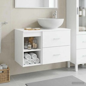 vidaXL Σετ Επίπλων Μπάνιου 2 pcs Λευκό Επεξεργασμένο Ξύλο
