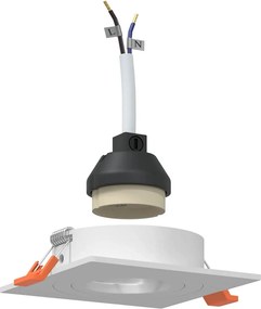 vidaXL Σποτ 24 pcs Λευκό 9 x 9 x 2 εκ. Αλουμίνιο