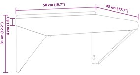 ΣΤΗΡΙΓΜΑΤΑ ΡΑΦΙΩΝ 4 ΤΕΜ. ΑΣΗΜΙ 23,5X2,5X15,5 ΑΝΟΞΕΙΔΩΤΟ ΜΑΥΡΟ 30303