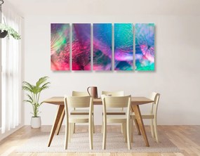Εικόνα πικραλίδα 5 τμημάτων σε παστέλ χρώματα - 100x50