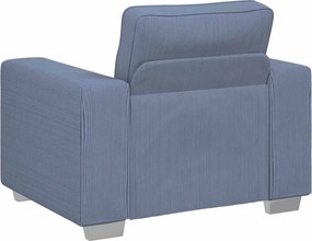 vidaXL Πολυθρόνα-Καναπέ Μπλε από Ύφασμα Κοτλέ 100x77x82 εκ.
