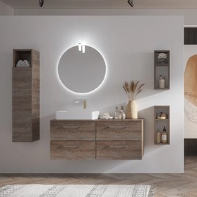 Karag Elsa 120 Top  MDF - Σετ Επίπλου Μπάνιου - Pine Brown 9316