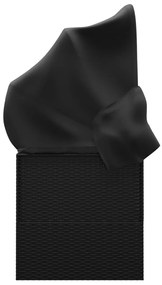 vidaXL Καναπές Εξωτερικού Χώρου Μαύρο Συνθετικό Ρατάν Οροφή&amp;Μαξιλάρια