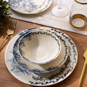 Σερβίτσιο Πιάτα Φαγητού (Σετ 24Τμχ) 490TLU1127 Multi Hermia 24 τμχ Πορσελάνη