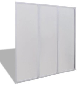 vidaXL Διαχωριστικό μπανιέρας 117 x 120 cm 3 Πάνελ πτυσσόμενα