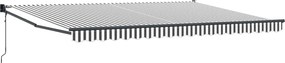 vidaXL Ηλεκτρικό Αναδιπλούμενο Σκίαστρο Γκρι και Λευκό 4 x 2 m