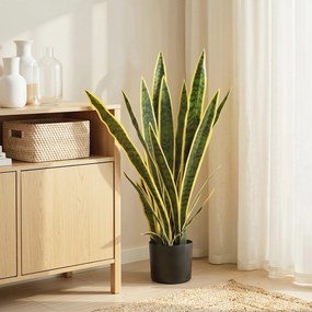 Τεχνητό φυτό Sansevieria μεγάλο 77 cm τεχνητό φυτό σε γλάστρα για σαλόνι, δώρο