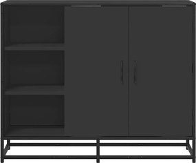 vidaXL Συρταριέρα Μαύρη 92x35x76 εκ. από Επεξεργασμένο Ξύλο