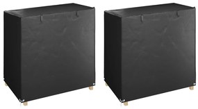 vidaXL Κάλυμμα Κούνιας 2 τεμ. 8 Κρίκοι 125x90x135/165 εκ Πολυαιθυλένιο