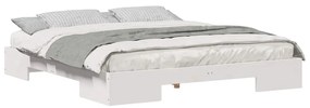 vidaXL Κρεβάτι δαπέδου Λευκό 180 x 200 cm Μασίφ ξύλο πεύκου