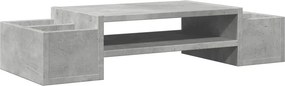 vidaXL Βάση Οθόνης με Αποθ. Γκρι Σκυρ. 70x27x15 εκ. Επεξεργ. Ξύλο