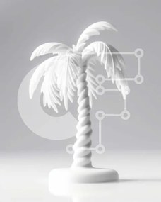 Intra Συλλεκτικό Ξύλινο Παζλ Plywood 4mm - Μικρός λευκός φοίνικας στο τραπέζι Σε Ξύλινο Κουτί - Διαστάσεις: 10x10 cm – 25 κομμάτια