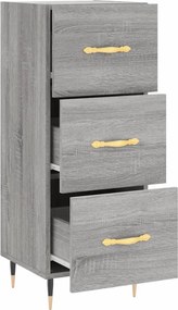 vidaXL Ντουλάπι Γκρι Sonoma 34,5x34x90 εκ. από Επεξεργασμένο Ξύλο