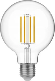 LED Filament Λαμπτήρας N03 Γλόμπος G95 Διαφανής 7W 806Lm E27 3500K Dimmable