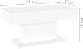 vidaXL Τραπεζάκι Σαλονιού Λευκό 96 x 50 x 45 εκ. από Επεξ. Ξύλο