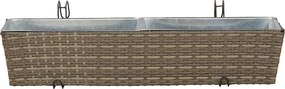 vidaXL Ραφήνα 2 pcs 80 x 17 x 17 εκ Μέταλλο