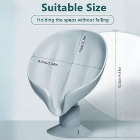 Επιτραπέζια Πλαστική Σαπουνοθήκη με Βεντούζα - Γκρι