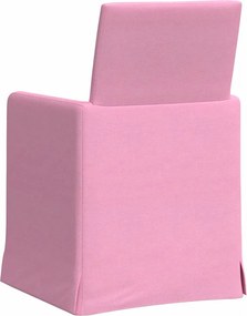vidaXL Καρέκλες φαγητού 2 pcs Ροζ 57 x 67 x 95 εκ ύφασμα