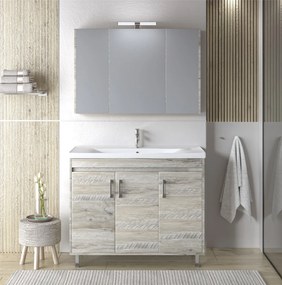 Set Bathroom Furniture SAVINA 100 Natural Oak 100x46x160 εκ.