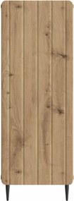 vidaXL Πλαϊνό γραφείο Artisan Δρυς 34,5 x 33 x 92 εκ.
