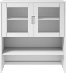 vidaXL Πάνω Μέρος Ντουλαπιού MOLDE Λευκό 90x35x100 εκ. Μασίφ Πεύκο