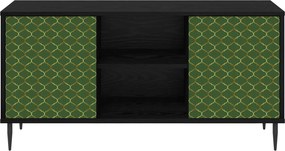 vidaXL Ντουλάπι TV GELEEN 102 x 33 x 51 εκ Μαύρη Δρυς