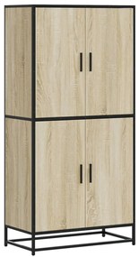 vidaXL Highboard Sonoma Oak 68x35x139 cm Κατασκευασμένο ξύλο