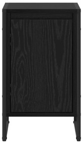 vidaXL Κομοδίνο 2 pcs Μαύρη Οξυά 39,5 x 30 x 50 εκ Επεξεργασμένο ξύλο