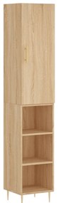 vidaXL Μπουφές Sonoma δρυς 34,5 x 34 x 180 εκ. από Επεξεργασμένο Ξύλο