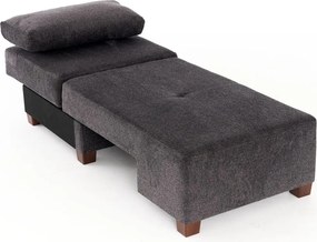 3-Seat Sofa-Bed Perenna Chenille - Anthracite Anthracite