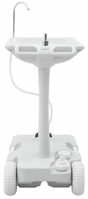 vidaXL Βάση νιπτήρα κάμπινγκ Γκρι 72 x 42 x 103 εκ Πλαστικό