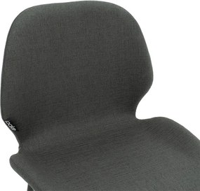 Σκαμπό bar Impel pakoworld μεταλλικό μαύρο-ύφασμα ανθρακί