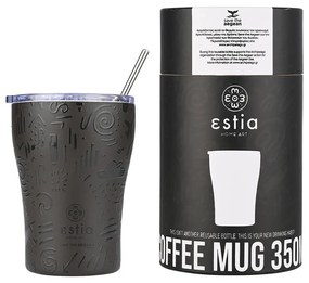 Θερμός με Καλαμάκι  Coffee Mug Save The Aegean Noir Echo 350ml